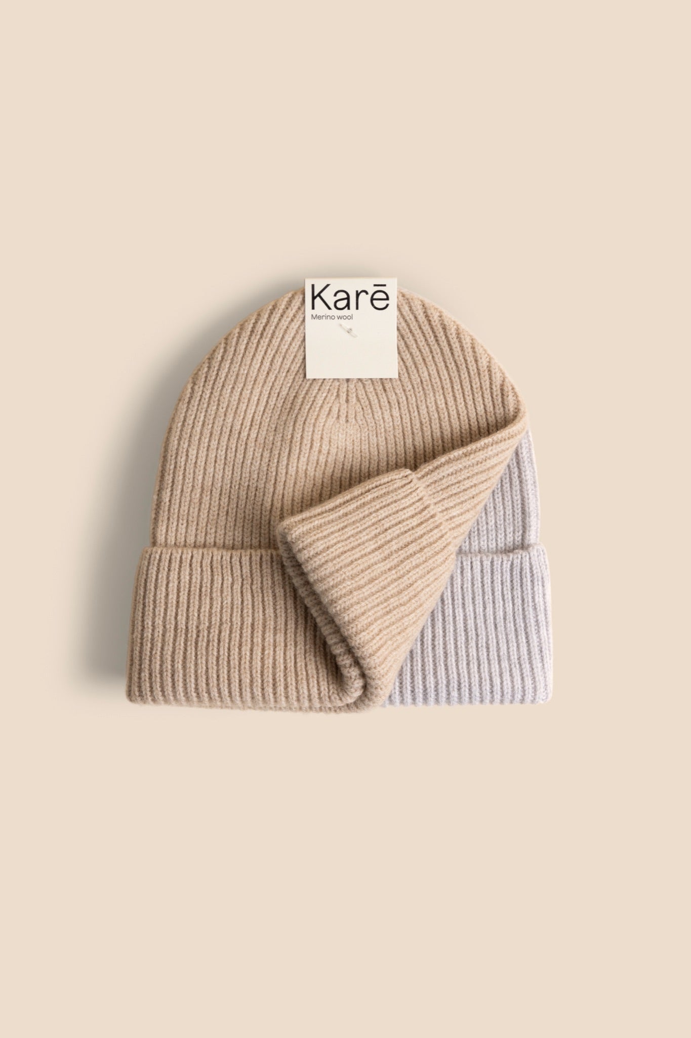 Classic Beanie - Bon Beige & Mixed Grey 2-pack