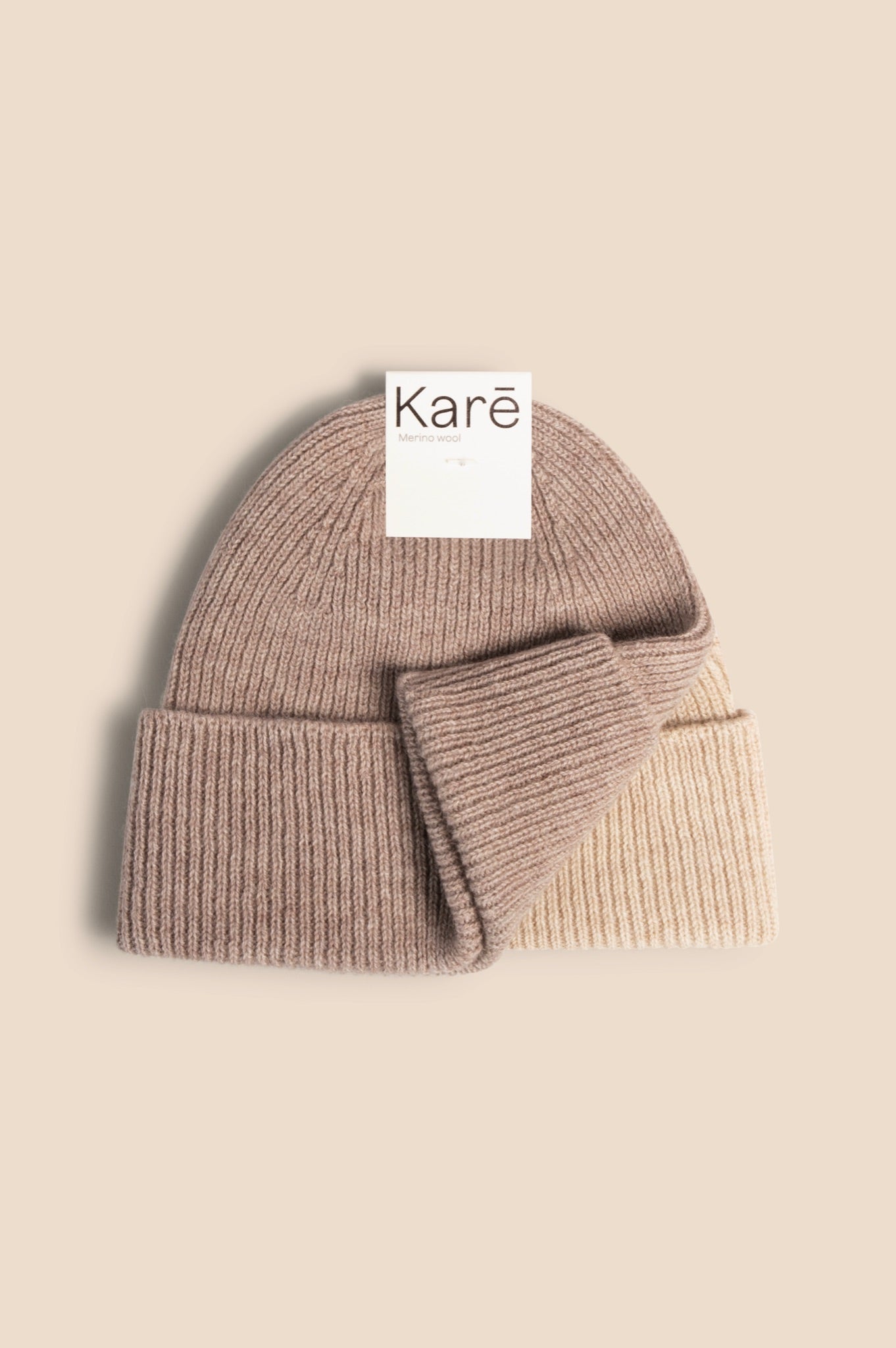 Mini Beanie - Warm Walnut & Bon Beige 2-pack