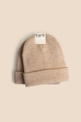 Ribby Beanie - Warm Walnut & Bon Beige 2-pack