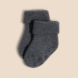 Terry Socks - Dark Mixed Grey & Vanilla Cream 2-pack